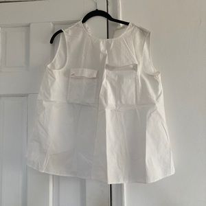 COS white front pocket shirt blouse